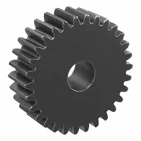 Hubless Spur Gear: Module m 1, 30 Teeth, 8 mm Bore Dia, Black Oxide Coated Carbon Steel, Plain Bore (MPN SSA1-30)
