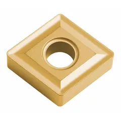 Diamond indexable turning insert with CNMG geometry for general-purpose turning, facing, and boring operations. Designed for precision machining of non-ferrous materials such as aluminum alloys, copper, and plastics. Provides high wear resistance and consistent cutting performance.