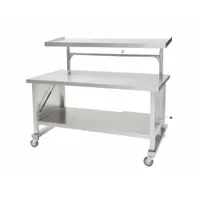 BLICKMAN Back Table: Stainless Steel, (2) Swivel with Brake, Silver (MPN BTP6030)
