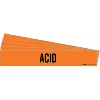 Pipe Marker: Acid, Orange, Black, Fits 8 in and Larger Pipe O.D., 1 Pipe Markers, 5 PK (MPN 7318-1HV-PK)