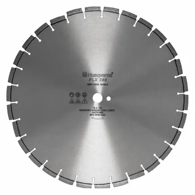 HUSQVARNA Diamond Saw Blade: Asphalt, 18 in Blade Dia., 1 in Arbor Size, Wet, Good - Concrete & Asphalt-Cutting Blades