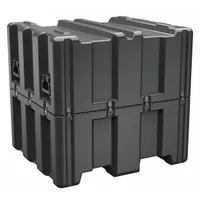 PELICAN Protective Case: 34 1/8 in x 38 1/8 in x 33 in Inside, No Foam, Black, No Wheels, 86 lb Wt (MPN SINGLE LID CASE)