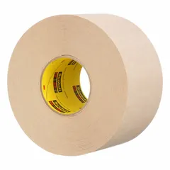 This general purpose masking tape features a flatback paper backing with a rubber adhesive, suitable for indoor and outdoor paint applications. It provides clean paint lines on various surfaces. The tape is 16.7 mil thick, 4 inches wide, and 60 yards long, in tan.