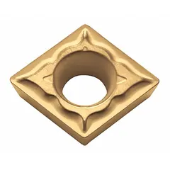 This diamond indexable turning insert is designed for precision turning of non-ferrous materials, composites, and abrasive workpieces. It provides wear resistance and thermal conductivity suitable for high-speed machining applications.