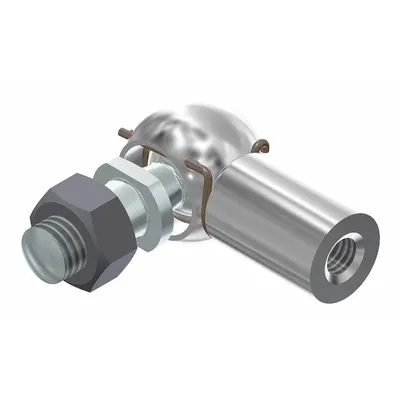 BANSBACH EASYLIFT Elbow End Fitting: Zinc-Plated Steel - Gas Spring End Fittings