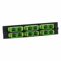 FIBERTRONICS Fiber Optic Adapter Plate: Single Mode, OS2, 12 Fiber Ports, SC, APC, Duplex, Green (MPN LGX-SCDX-6G)
