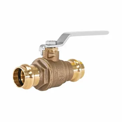 JOMAR VALVE Manual Two-Way Ball Valve: 1/2 in, Brass, Straight, Press x Press - Brass Ball Valves