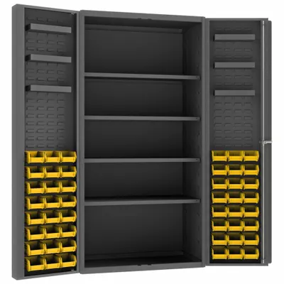DURHAM MFG Standard Bin Cabinet with Shelves - Standard Bin Cabinets with Shelves