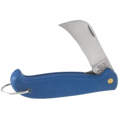 KLEIN TOOLS Pocket Knife: 6 3/4 in Overall Lg, 2 3/4 in Blade Lg, Hawkbill Blade, Stainless Steel - Wire-Stripping Knives