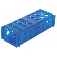 Tube Rack: Polypropylene, Blue, 12 Compartments, Benchtop (MPN 120684)