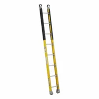 WERNER Straight Ladder: 8 ft Ladder Size, Fiberglass, 375 lb Load Capacity, 20 lb Wt, 8 Rungs (MPN M7108-1)