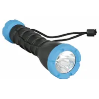Flashlight: 190 lm, 4 hr Run Time at Max. Brightness, 190 m Max Beam, 1 Light Output, Black