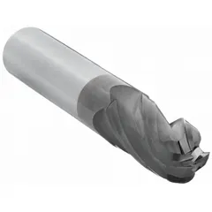 General purpose carbide ball end mill with TiCN coating for wear resistance. Features 4 flutes, 1/2" mill diameter, 1" length of cut, and 3" overall length. Suitable for contouring, slotting, and profiling in metalworking applications.