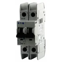 D-Curve, 2-pole UL489 miniature circuit breaker rated 30 A. Provides overcurrent protection for branch circuits in industrial control panels, HVAC equipment, and machinery. Interrupting capacity 10kA at 277/480V AC; also rated 48/96V DC. Screw clamp terminals, DIN rail mount
