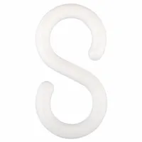 APPROVED VENDOR S-Hook for Plastic Chain Barrier: White, 2 3/10 in Overall Lg, 1 1/8 in Overall Wd (MPN 50301-10)