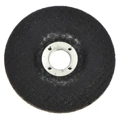General purpose grinding wheel for carbon and stainless steel. Type 27 depressed center design with aluminum oxide abrasive and 24 grit for rapid material removal and weld blending. Dimensions: 4-1/2" diameter, 1/4" thickness, 5/8"-11 arbor hole. Series A24R.