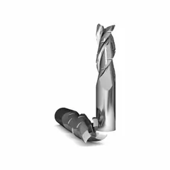 This square carbide roughing end mill is designed for aggressive material removal in nonferrous materials such as aluminum and brass. With a 5/16" mill diameter, 1-1/8" length of cut, 3" overall length, and 3 flutes, it is suitable for slotting and profiling operations in machining applications.