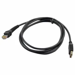 USB connection cable for BRADY CR1100 barcode scanner. Provides data transfer and power supply as a direct replacement part. Used in barcode labeling and scanning applications.
