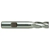 YG-1 Square End Mill: High Speed Steel, TiN Coated, 4 Flute, 7/32" Mill Dia, 9/16" LOC, 2-7/16" OAL (MPN 07045HN)