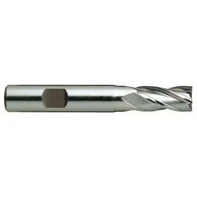 YG-1 Square End Mill: High Speed Steel, TiN Coated, 4 Flute, 7/32" Mill Dia - General Purpose High-Speed Steel Square End Mills