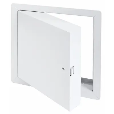 TOUGH GUY Access Door: 12 in Ht, 12 in Wd, Piano Hinge, Exposed Flange, Steel, Powder Coated - Locking Access Doors