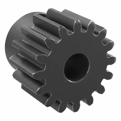KHK GEARS Spur Gear: Module m 1.5, 16 Teeth, 8 mm Bore Dia, Black Oxide Coated Carbon Steel - Metric Spur Gears with Standard Hub