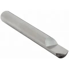 This carbide single-end pointed engraving tool features a 90° tip angle, 0.008" tip diameter, and 5/8" split length. It is used for marking, numbering, and fine detail engraving on metals, plastics, and composites in industrial manufacturing and metalworking applications.