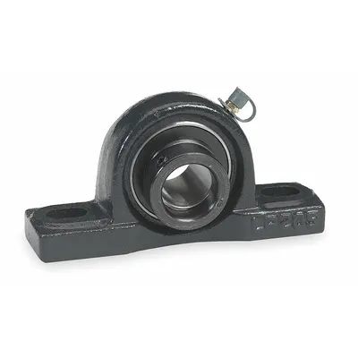 Dayton Pillow Block Bearing: 2 7/16 in Bore, Cast Iron, Eccentric Collar - General Purpose Pillow Block Ball Bearings