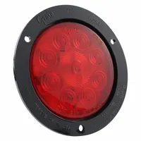 GROTE Stop/Turn/Tail Light: LED, Stop Light, Red, Round, 4 5/16 in Overall Dia, 4 5/16 in Overall Ht (MPN 53292)
