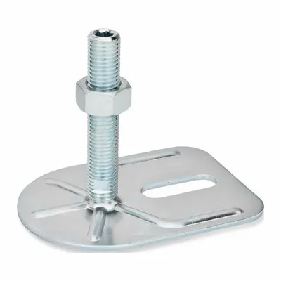 JW WINCO Male-End Leveling Mount: Swiveling Stud, 3/4"-10 Thread Size, 3 3/20 in - Swivel Male Leveling Mounts