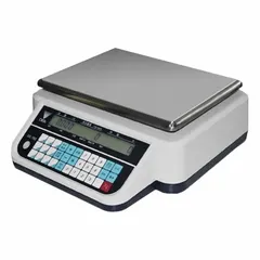 This compact bench scale features a 12 in x 8 7/8 in stainless steel platform with 0.01 lb readability. It includes an RS-232 interface for data communication and is an integrated, non-IP-rated unit. Suitable for general industrial weighing applications requiring accurate measurement and data logging.