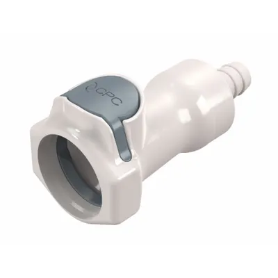 CPC Quick Connection Coupling: Straight, 3/8 in ID Size, Quick-Disconnect Coupler x Barbed - Polysulfone Quick-Disconnect Tube Fittings