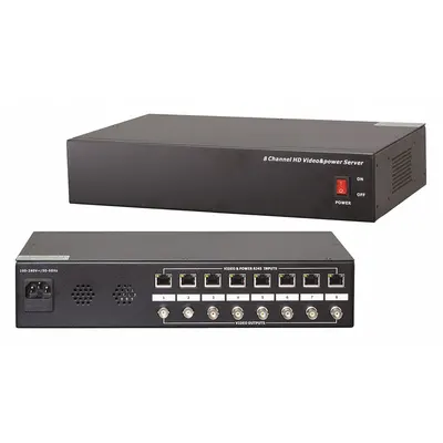 GEM BY TRIPLETT 5 MP Video/Power Hub, 8 Position: 8 Ports, Black, RJ45 Female - A-V Switches