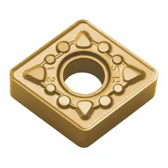 Diamond indexable turning insert for precision machining of non-ferrous materials, composites, and abrasive alloys. Used in turning, facing, and boring operations. CNMG geometry for general-purpose applications.