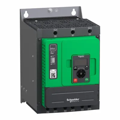 SCHNEIDER Soft Start: 208-690V AC, 88 A Output Current, No Bypass, IP20, 60/50 Hz - Schneider Altistart ATS 48