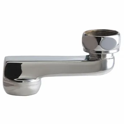 CHICAGO FAUCETS HCJKABCP Single-Bend Brass Supply Arm, Chrome, 1/2"-14 NPT - Faucet Spout Extensions