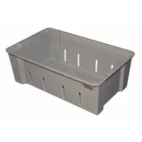 TOTELINE Straight Wall Tote: 3.7 gal, 17 7/8 in x 11 3/4 in x 6 in, -60°F to 250°F, Gray, Composite (MPN 70534851361205)