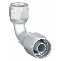 Hydraulic Hose Fitting: -4 For Hose Dash Size, 7/16 in x 1/4 in Fitting Size, JIC x Hose, 90° Elbow (MPN 190296-4S)