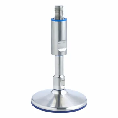 JW WINCO Male-End Leveling Mount: Swiveling Stud, M16 Thread Size, 60 mm - Hygienic Male Leveling Mounts