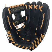 This left-handed youth baseball glove from CHAMPION SPORTS is constructed with nylon for lightweight durability. It features an adjustable closure for a secure fit and measures 11 inches in length and 7 inches in width. Suitable for fielding practice and recreational play