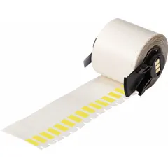 Wraparound Label: 1 1/2 in x 1/4 in, 1/4 in, Vinyl, Yellow (Matte), For 10 AWG to 4 AWG Wire Gauge (MPN M6-28-427-YL). Key specifications — Printer Series Compatibility: M611; Recommended Ribbon: M61-R4310.