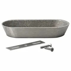 This cast bronze funnel assembly converts a standard floor drain into a funnel drain for direct connection to a pipe or hose. It measures 6 inches overall width and 1 inch overall height, with a screw connection type and nickel bronze finish. Suitable for industrial and commercial settings requiring controlled liquid collection or drainage.