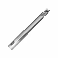 This carbide square end mill is designed for machining aluminum and non-ferrous materials. With 3 flutes, a 1/2" diameter, 5/8" length of cut, and 6" overall length, it is suited for high-speed finishing and general milling operations in CNC machining.