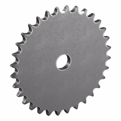 TRITAN Roller Chain Sprocket: No Hub, For Single Strands, 41, 32 Teeth, 5.101 in Pitch Dia - Size 41 Plain-Bore Roller Chain Sprockets