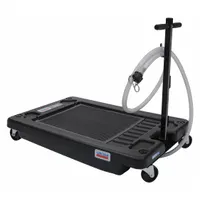 Low Profile Portable Oil Drain: Polypropylene, 17 gal Capacity, 7 3/4 in Overall Ht, Black (MPN 3665)
