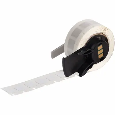 BRADY Pre-Cut Label Stock Roll: 3/8 in x 3/8 in, 3/8 in x 3/8 in, Polyimide - Brady Precut Label Rolls