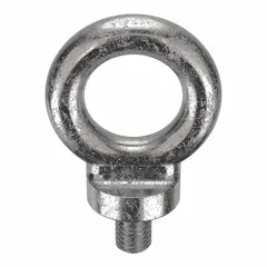 This machinery eye bolt features a shoulder for stable bearing surface in lifting, rigging, and securing applications. Made from 18-8 stainless steel with plain finish, it offers corrosion resistance. Thread size is 1/4"-20 with 1 inch thread length. Nut not included. Made in USA.