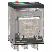 SCHNEIDER General Purpose Relay: Socket Mounted, 15 A Current Rating, 24V AC, 3PDT, E Socket (MPN 783XCXM4L-24A)