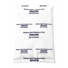 Moisture-safe gel pack for cold therapy applications. Each pack weighs 6 oz and measures 5 1/2 in by 4 in. Supplied in a 48-pack case. Suitable for use in injury recovery, post-surgical care, or industrial first-aid stations where leakage containment is required.