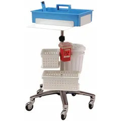 APPROVED VENDOR Mobile Workstation, Aluminum, White, 200 lb Capacity, 1 Shelf